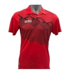 KBS Erkek Polo Yaka Kırmızı Üzeri Siyah Tişört (KBS.ER.P.Y.KSD.M)