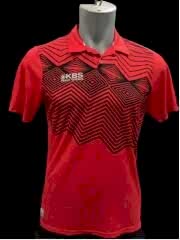 KBS Erkek Polo Yaka Kırmızı Üzeri Siyah Tişört (KBS.ER.P.Y.KSD.M)